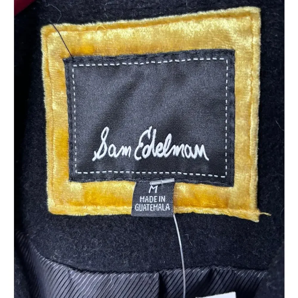 Sam Edelman Women's Black Wool Blend Coat Size M #79600